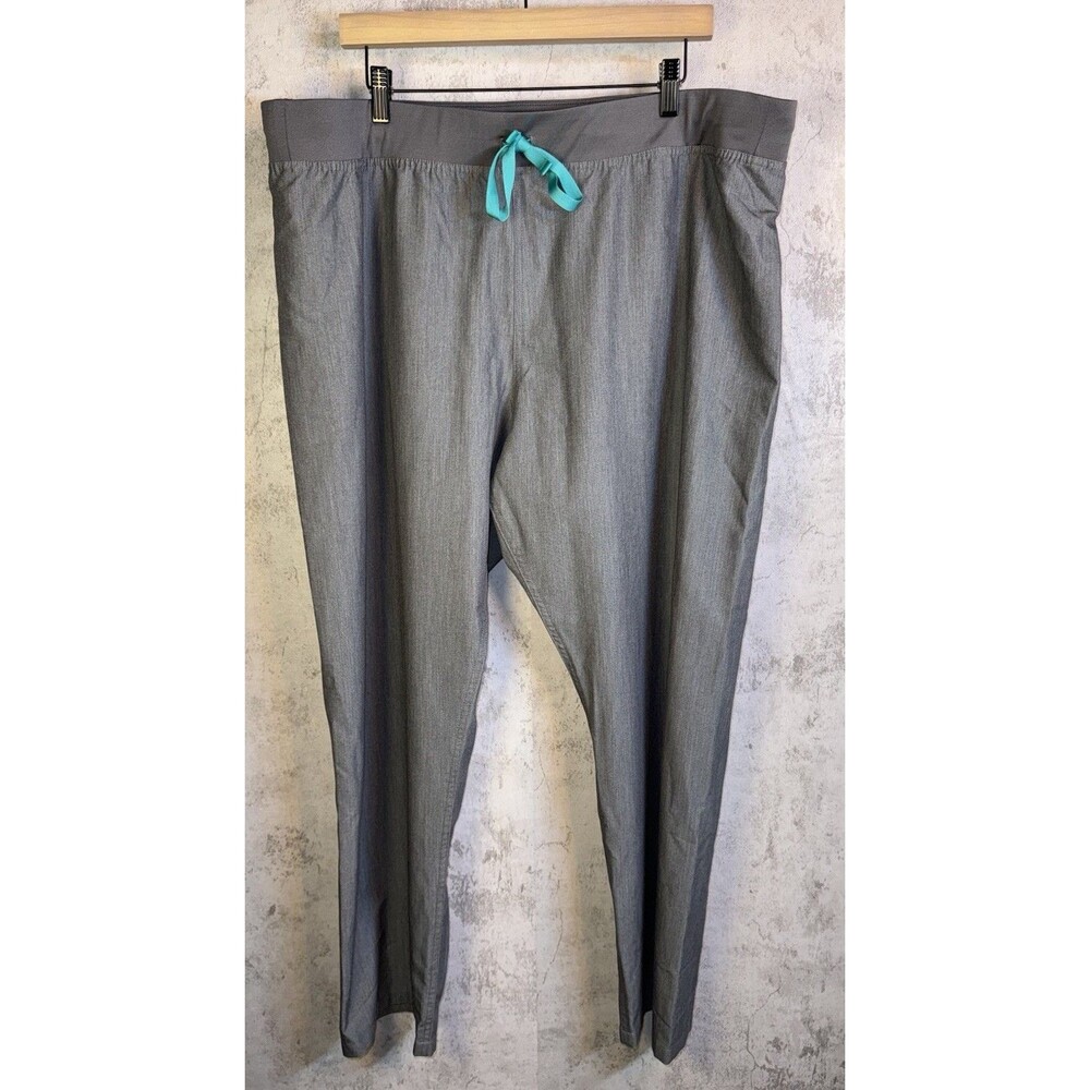 FIGS womens XXL/P Scrub Pants Technical collection Livingston Gray drawstring 28